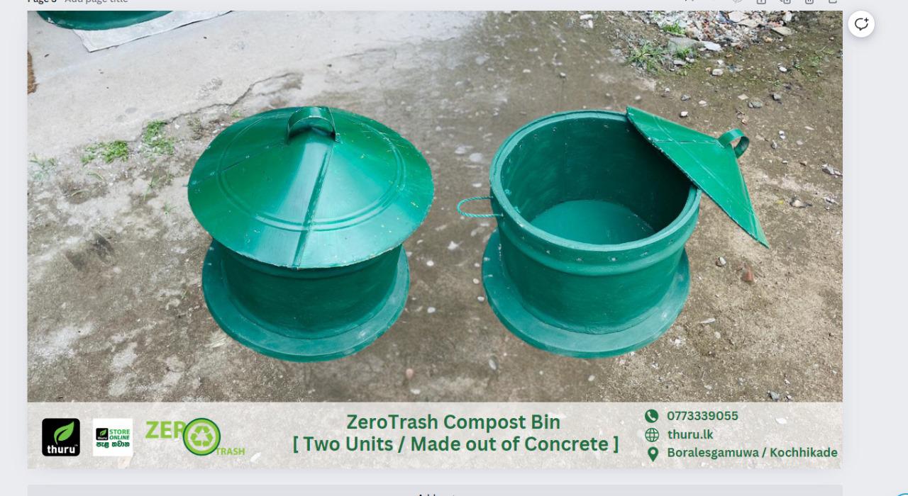 ZeroTrash Compost Bin [ Two Units / Made out of Concrete ]